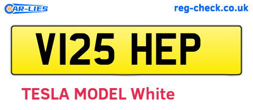 V125HEP are the vehicle registration plates.