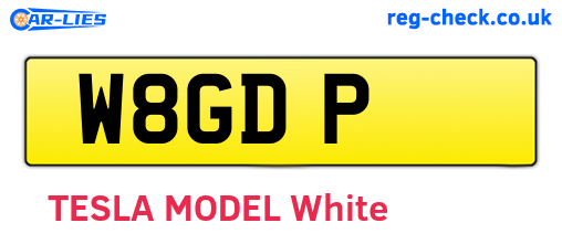 W8GDP are the vehicle registration plates.