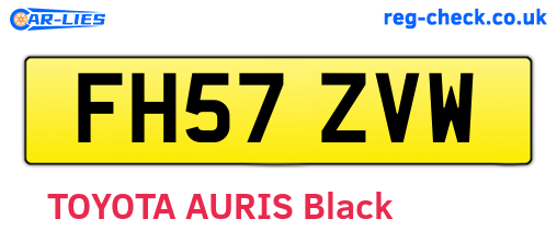 FH57ZVW are the vehicle registration plates.