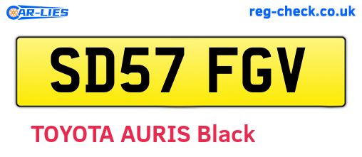 SD57FGV are the vehicle registration plates.