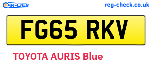 FG65RKV are the vehicle registration plates.