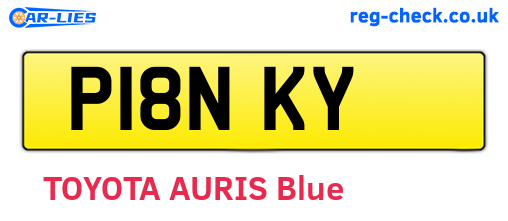 P18NKY are the vehicle registration plates.