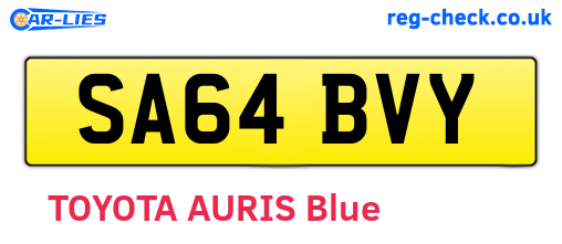 SA64BVY are the vehicle registration plates.
