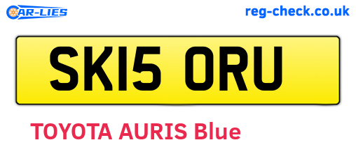 SK15ORU are the vehicle registration plates.