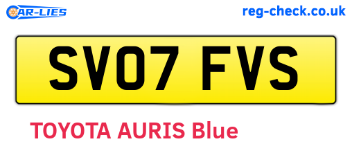 SV07FVS are the vehicle registration plates.