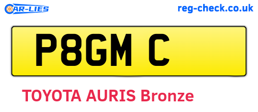 P8GMC are the vehicle registration plates.