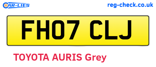 FH07CLJ are the vehicle registration plates.