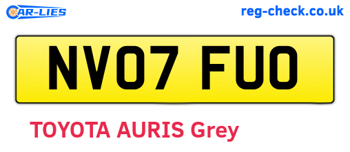 NV07FUO are the vehicle registration plates.