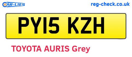 PY15KZH are the vehicle registration plates.
