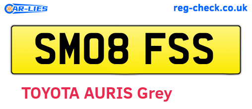 SM08FSS are the vehicle registration plates.