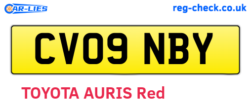 CV09NBY are the vehicle registration plates.