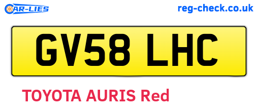 GV58LHC are the vehicle registration plates.