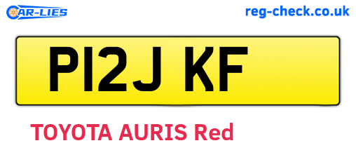 P12JKF are the vehicle registration plates.
