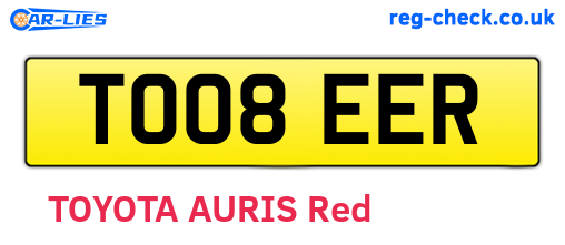 TO08EER are the vehicle registration plates.