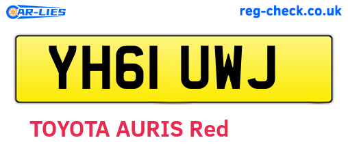 YH61UWJ are the vehicle registration plates.