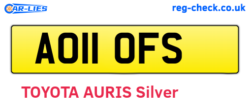 AO11OFS are the vehicle registration plates.