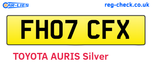 FH07CFX are the vehicle registration plates.