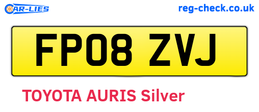 FP08ZVJ are the vehicle registration plates.