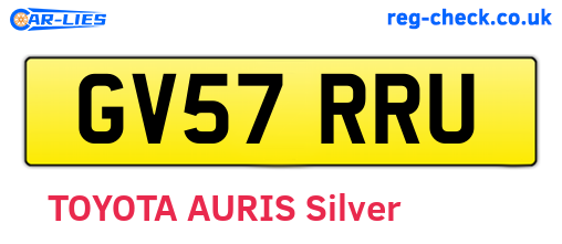 GV57RRU are the vehicle registration plates.