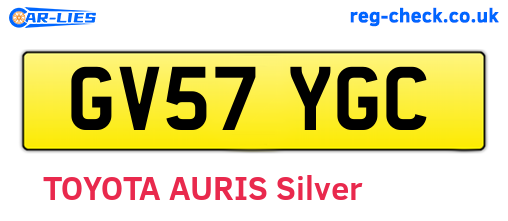 GV57YGC are the vehicle registration plates.