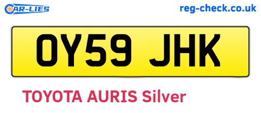 OY59JHK are the vehicle registration plates.