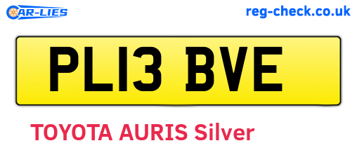 PL13BVE are the vehicle registration plates.