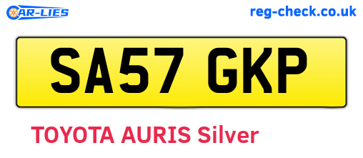 SA57GKP are the vehicle registration plates.