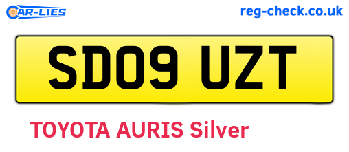 SD09UZT are the vehicle registration plates.