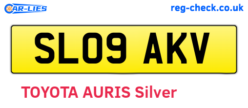 SL09AKV are the vehicle registration plates.