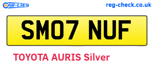 SM07NUF are the vehicle registration plates.