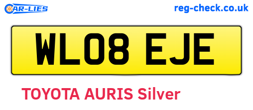 WL08EJE are the vehicle registration plates.