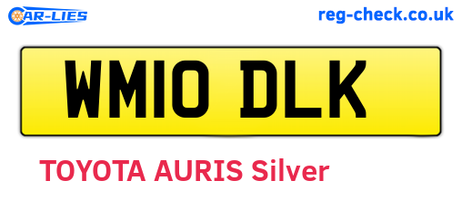 WM10DLK are the vehicle registration plates.