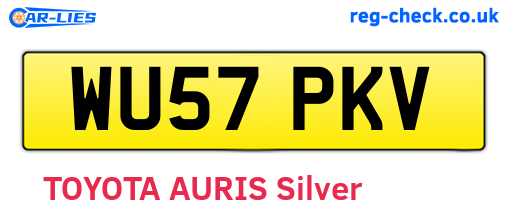 WU57PKV are the vehicle registration plates.