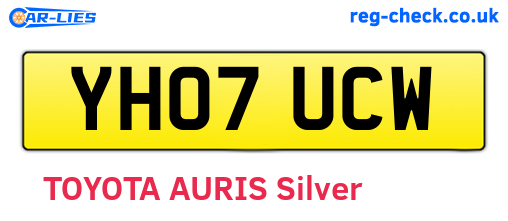 YH07UCW are the vehicle registration plates.
