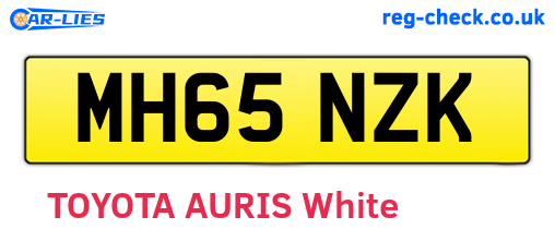 MH65NZK are the vehicle registration plates.