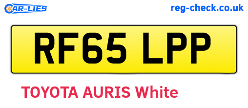 RF65LPP are the vehicle registration plates.