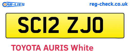 SC12ZJO are the vehicle registration plates.
