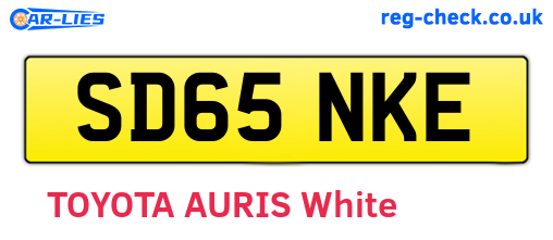 SD65NKE are the vehicle registration plates.