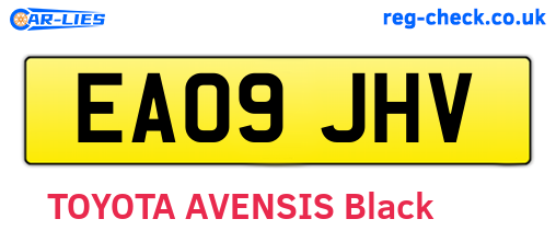 EA09JHV are the vehicle registration plates.