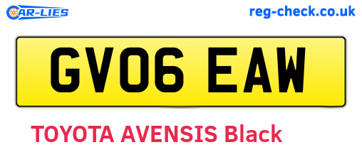 GV06EAW are the vehicle registration plates.