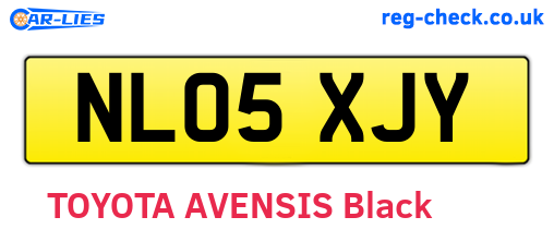 NL05XJY are the vehicle registration plates.