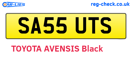 SA55UTS are the vehicle registration plates.