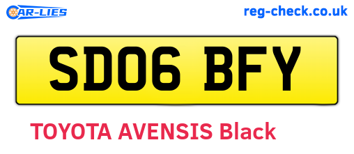 SD06BFY are the vehicle registration plates.