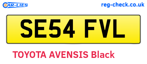 SE54FVL are the vehicle registration plates.
