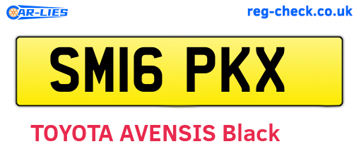 SM16PKX are the vehicle registration plates.
