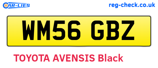 WM56GBZ are the vehicle registration plates.