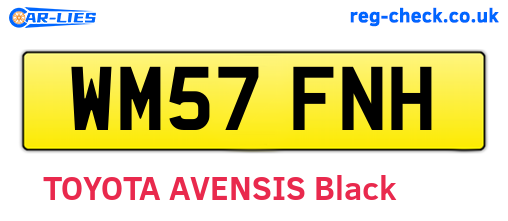 WM57FNH are the vehicle registration plates.