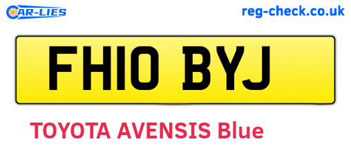 FH10BYJ are the vehicle registration plates.