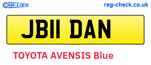 JB11DAN are the vehicle registration plates.
