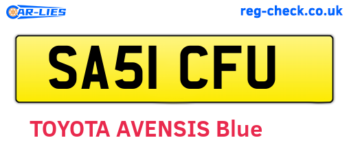 SA51CFU are the vehicle registration plates.